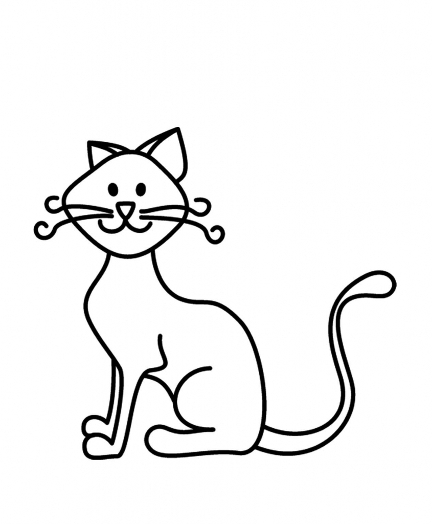 845x1024 Simple Cat Drawing For Kids 1000 Images About Cuties