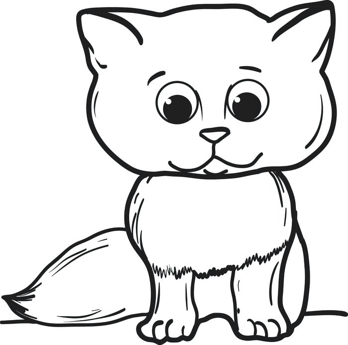 700x693 Cartoon Cat Coloring Pages Cartoon Cat Coloring Page Top Cat