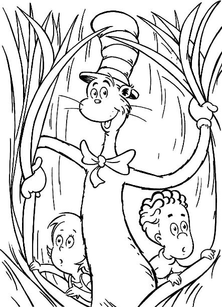 443x612 Cat In The Hat Face Coloring Page Drawing Board Weekly