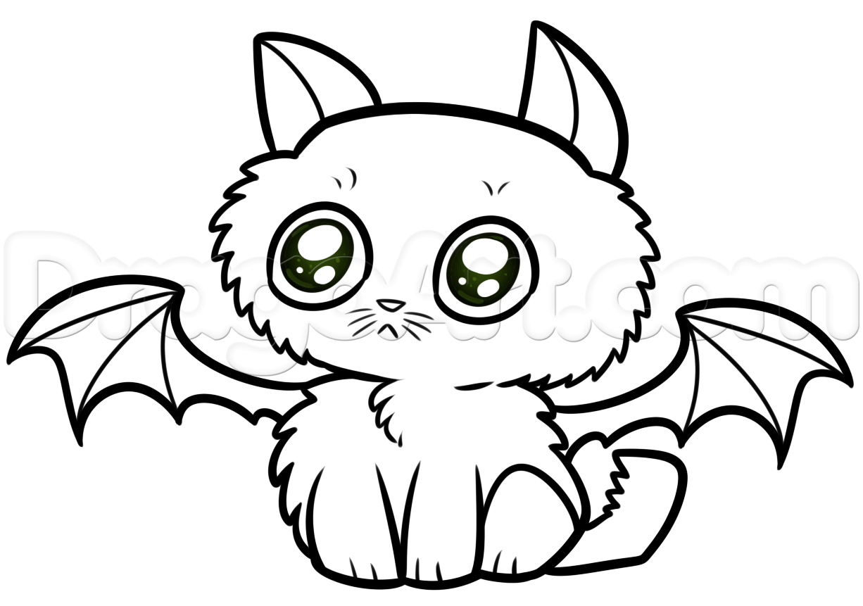 1226x861 Halloween Kitty Cat Drawing, Step By Step, Drawing Sheets, Added