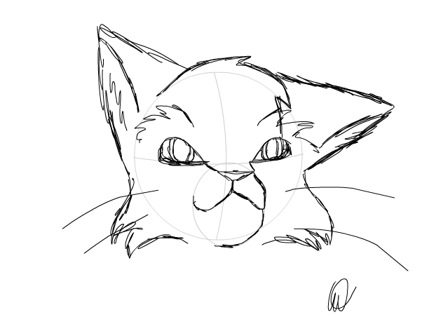 602x452 Warrior Cat Sketch