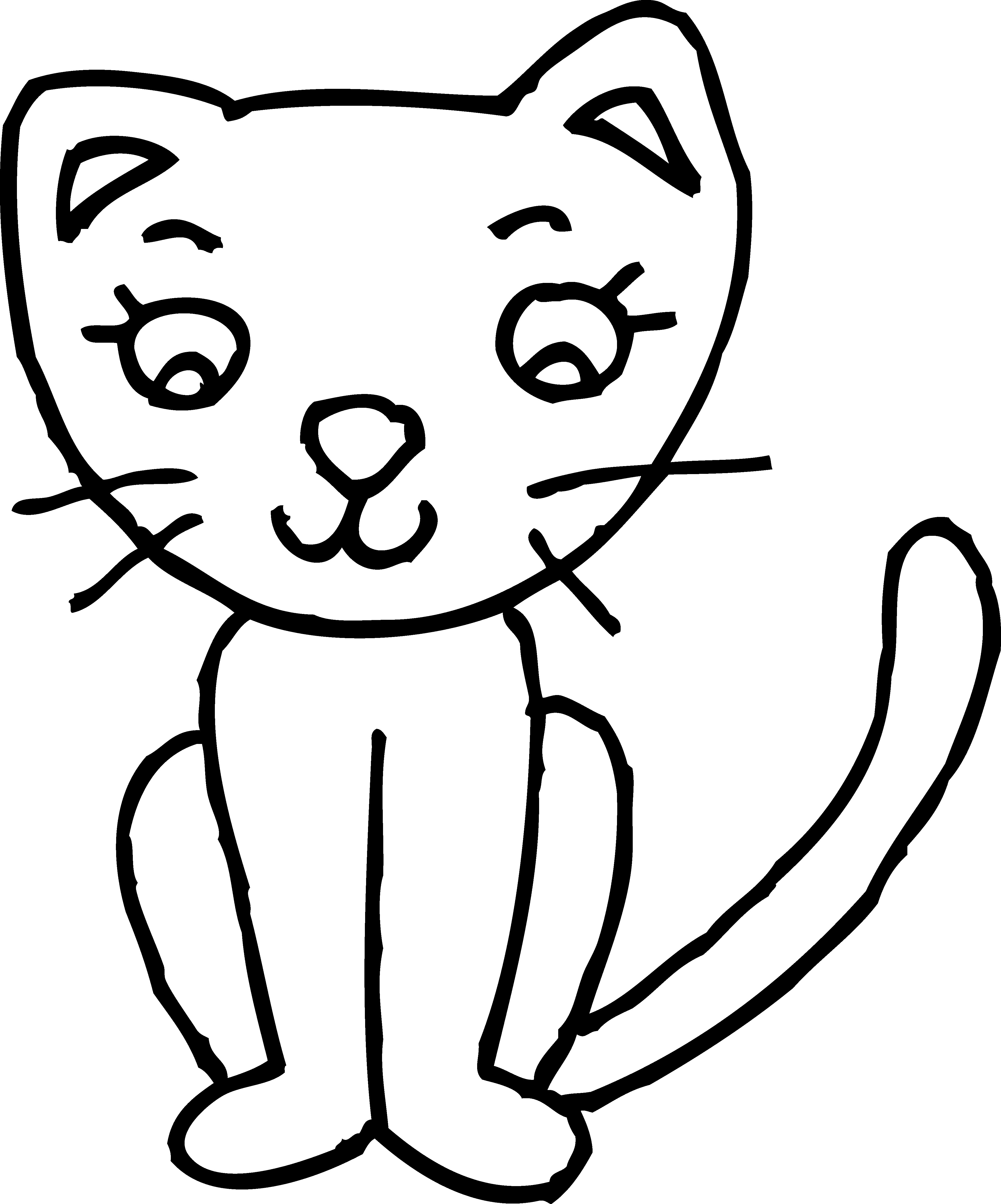 cat drawing kids