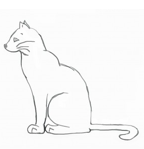 286x296 Simple Cat Outline By Darkclaws01