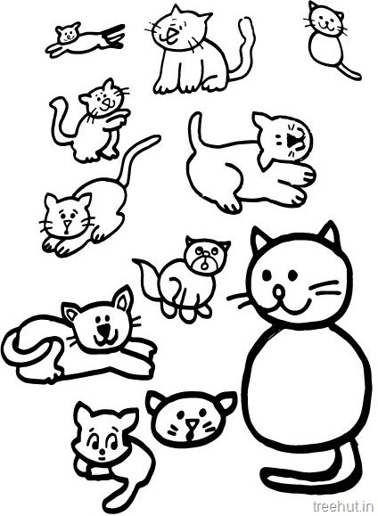 424x579 Cat Drawing And Coloring Pages For Kids