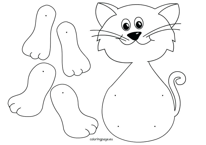 822x581 Cut Out Coloring Pages Cut Out Coloring Pages Cat Template Cut Out