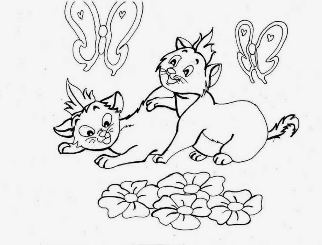 1100x839 Colours Drawing Wallpaper Cute Beautiful Cat Amp Kitten Coloring