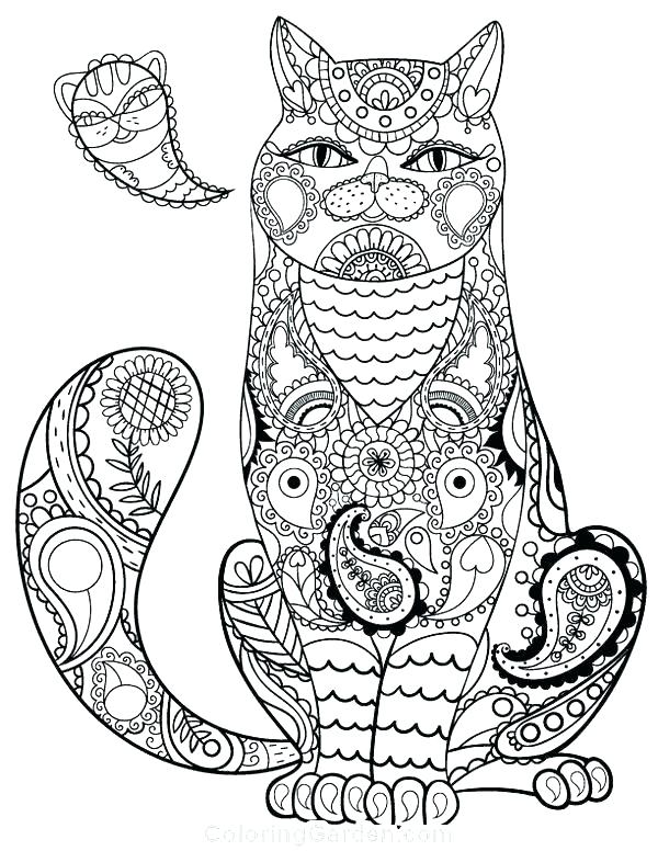 600x776 Coloring Pages Of A Cat Free Printable Cat Coloring Pages Cat