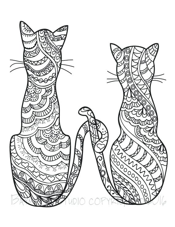 570x738 Realistic Cat Coloring Pages Realistic Cat Coloring Pages Page