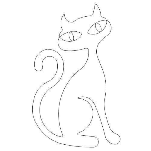 500x500 Cat Eye Sitting Anne Bright Designs