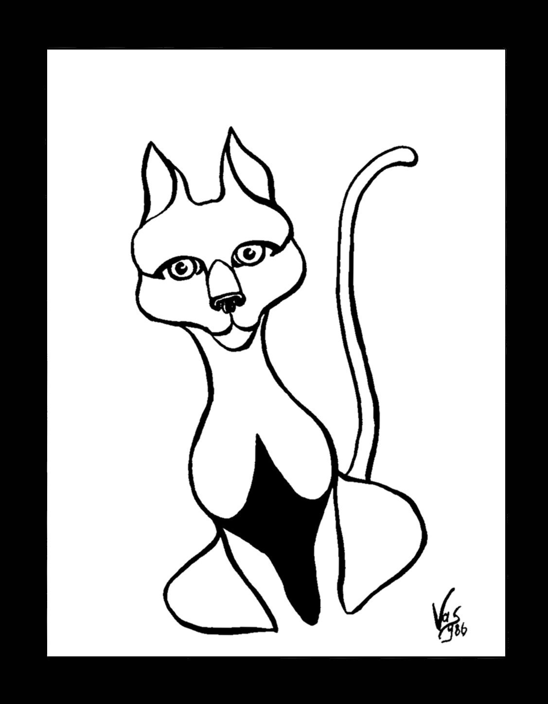 1127x1449 Cat's Eyes (Encre De Chine) Dessins