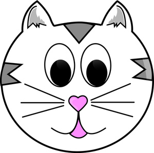300x298 Cat Face Clipart