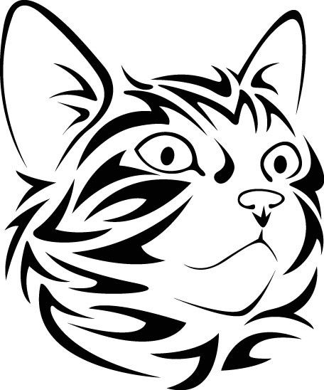 456x548 Drawn Cat Cat Face