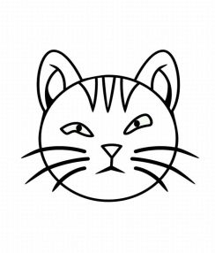 244x286 Cat Face Coloring ~ Child Coloring
