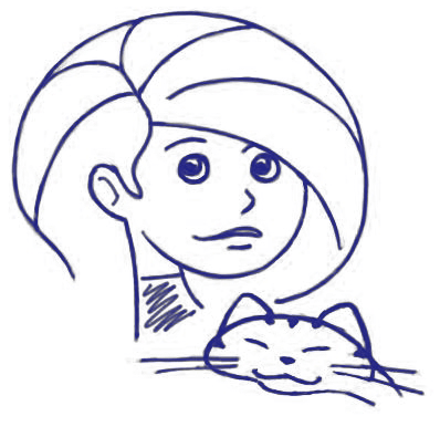 398x386 How To Draw Cartoon Girl Holding A Kitty Cat Drawing Lesson