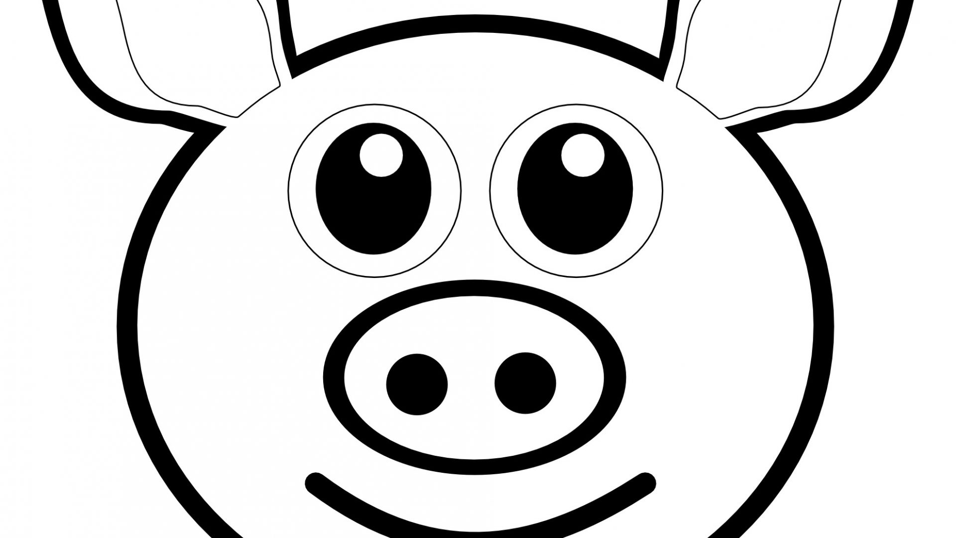 1920x1080 Animal Faces Sheep Coloring Page Image Clipart Free Printable