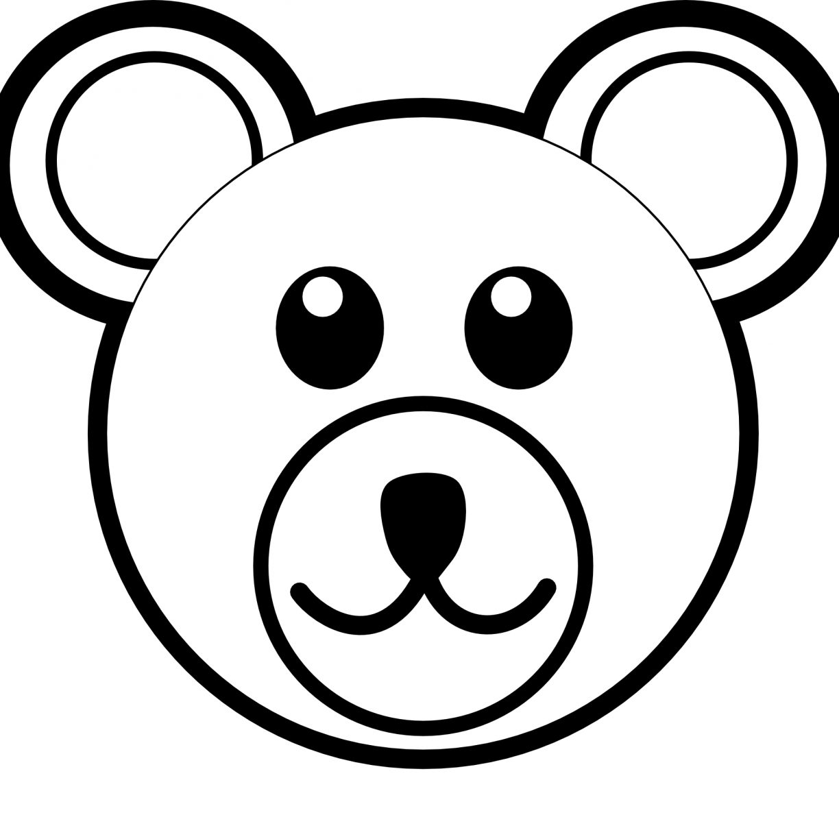 1224x1224 Rabbit Head Coloring Pages Animal Of Download Free Printable Faces