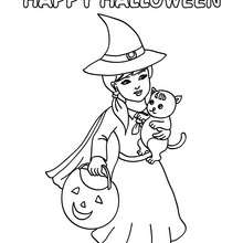 220x220 Witch Amp Black Cat Coloring Pages
