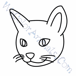 300x300 Cat Head Coloring Pages