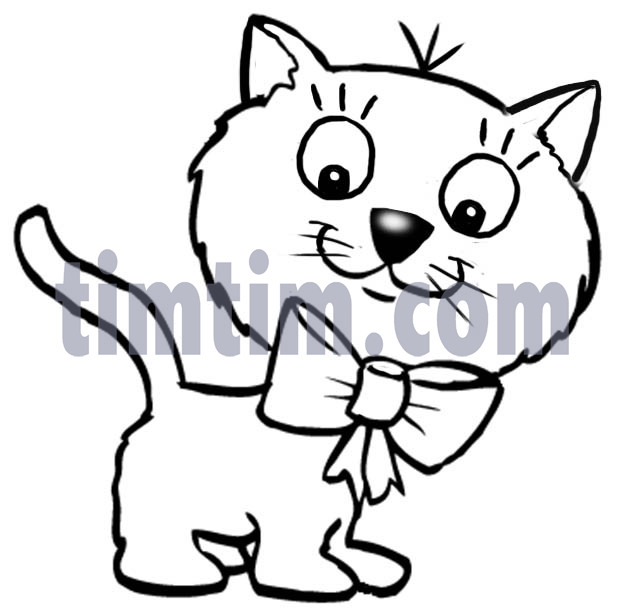 624x613 Free Drawing Of A Kitten Bw From The Category Pets