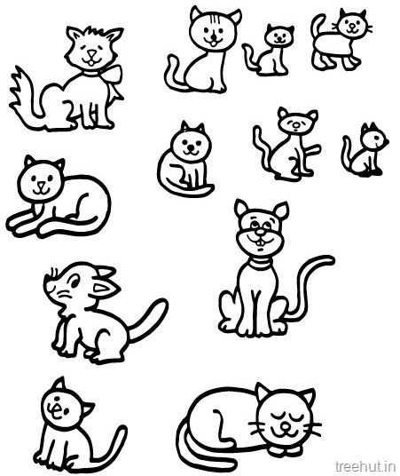 451x536 Cat Drawing And Coloring Pages For Kids