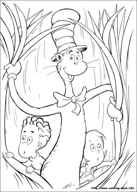 567x794 Cat In The Hat Coloring Picture