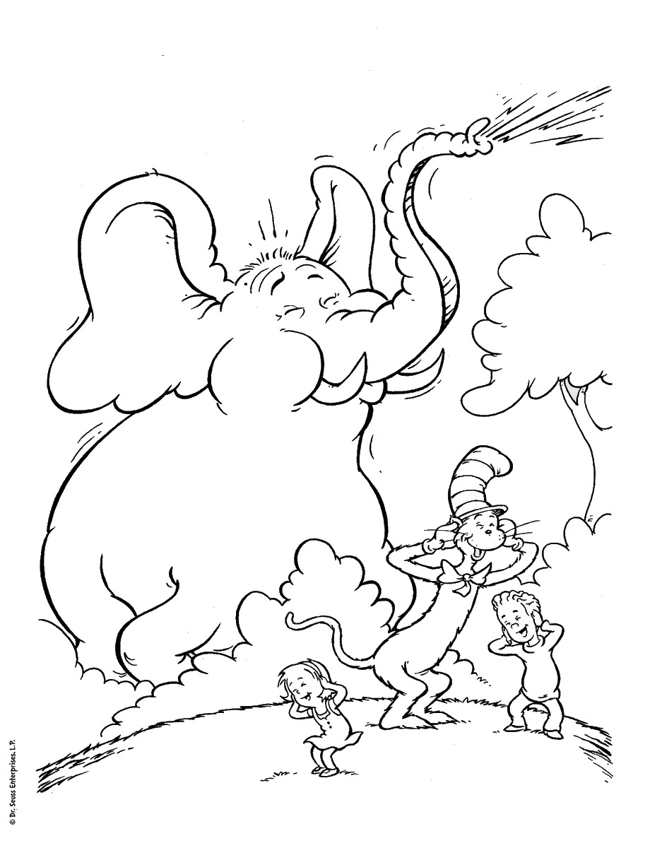 920x1200 Cat In The Hat Coloring Pages