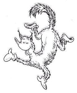 249x300 3.5 Dr Seuss Cat Hat Fox In Socks Black Amp White Fabric Applique