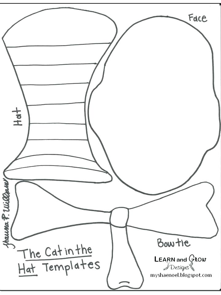 720x960 Cat In The Hat Hat Coloring Page