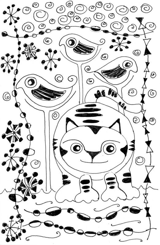 522x800 Cat Pen Ink Drawing Joan Miro Cats In Art 20th Century