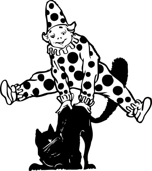 534x600 Clown Jumping Over Cat Clip Art Free Vector In Open Office Drawing