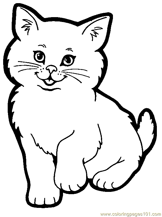 568x760 Happy Cat Jumping Coloring Page