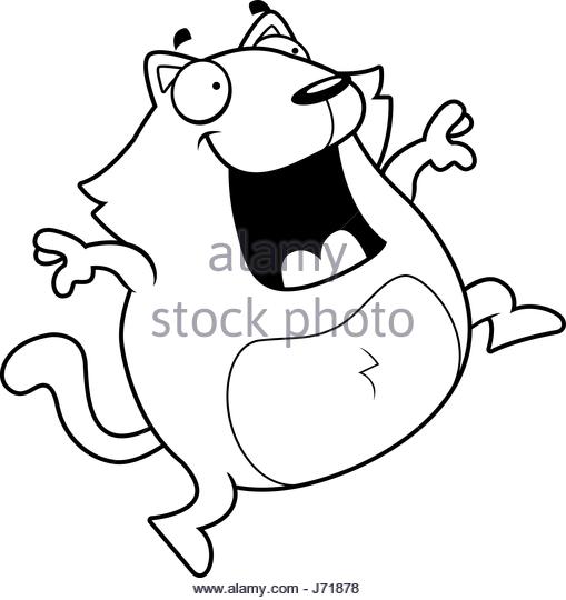509x540 Cat Jumping Stock Vector Images