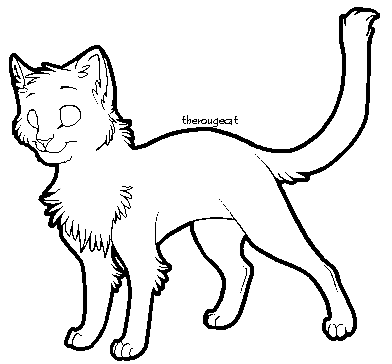 392x364 Free Cat Lineart By Therougecat