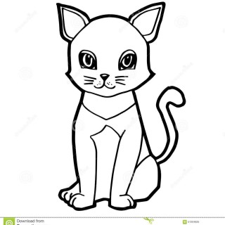 320x320 Tag For Cartoon Line Drawing Of Cats Cat Cartoon Line Art Vector