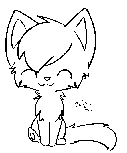 445x533 Cat Lines !ms Paint Friendly! By Miss Claris