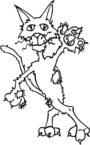 297x480 Ugly Cat Coloring Page Free Printable Coloring Pages