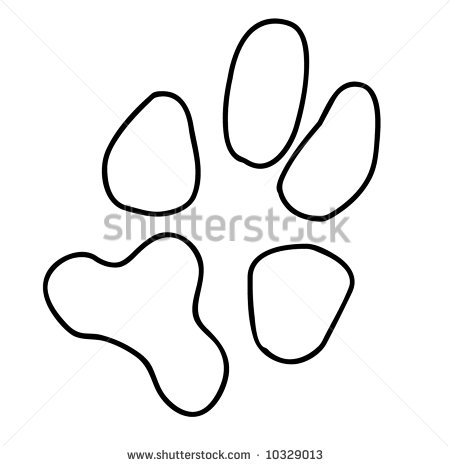 450x466 Best Photos Of Cat Paw Print Outline