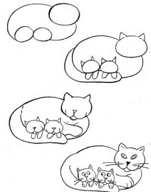 313x396 How To Draw Cats And Kittens.