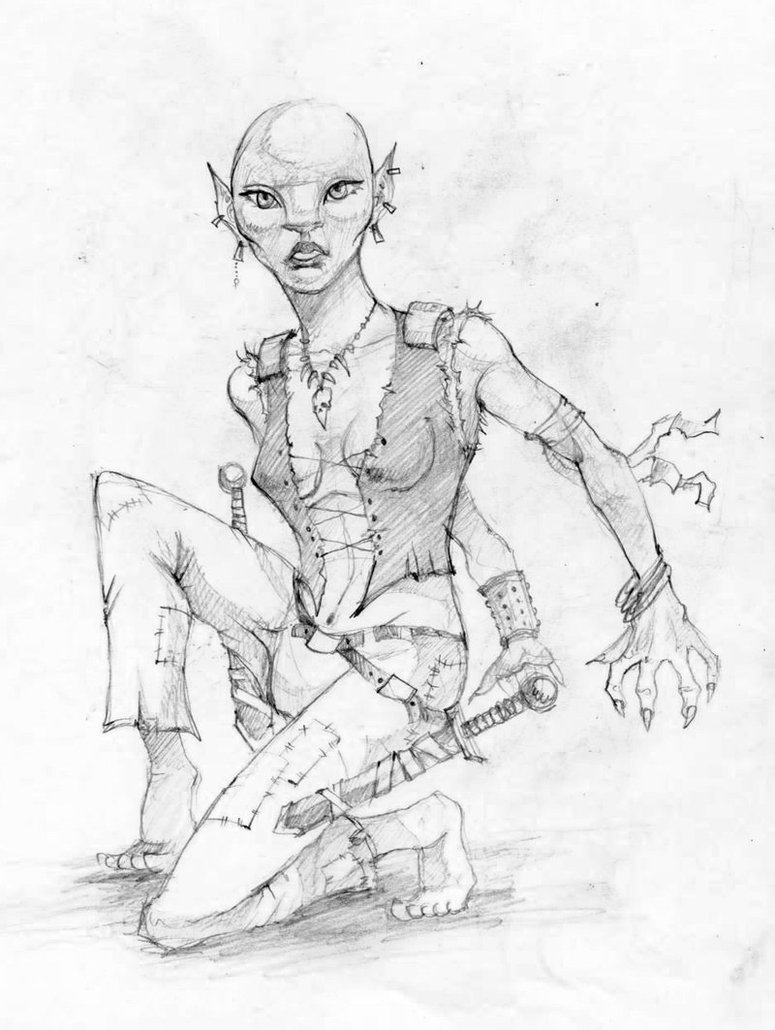 775x1030 Thief Cat Lady Pencil Sketch By De Prime