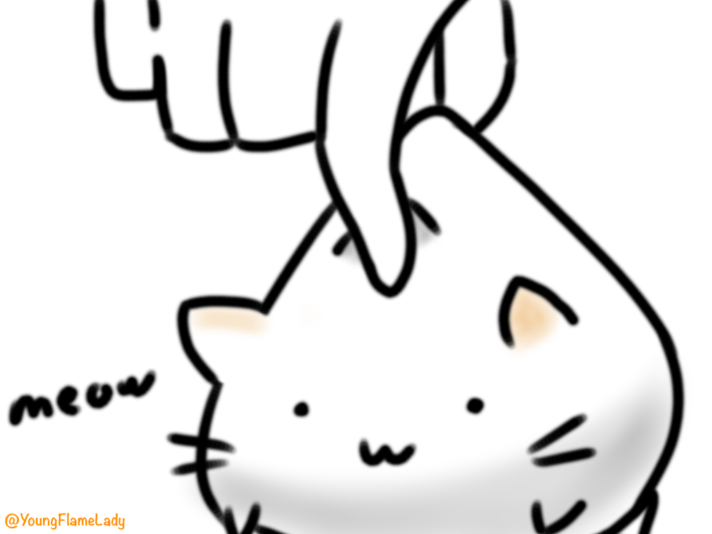 1024x768 Cute Kitty Cat By Youngflamelady