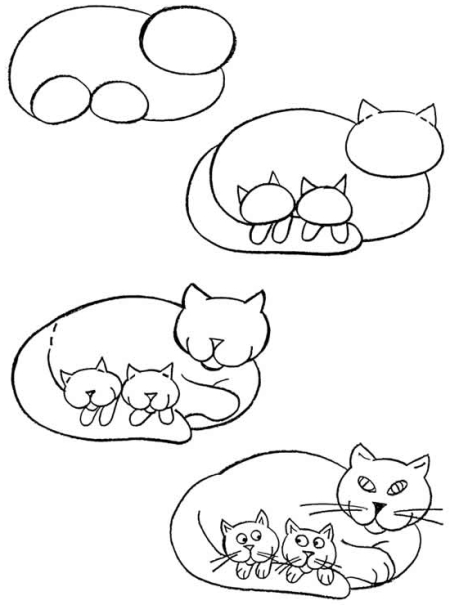 450x605 How To Draw Cats