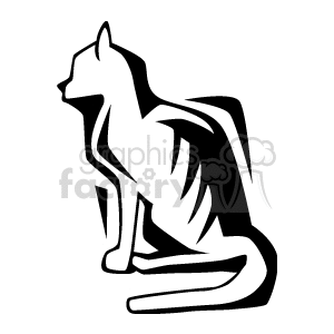 300x300 Royalty Free Black And White Full Body Side Profile Of Abstract