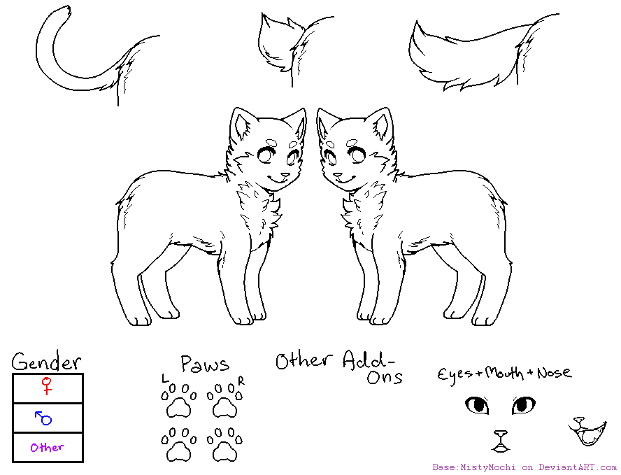 888x679 Cat Base By Mistymochi
