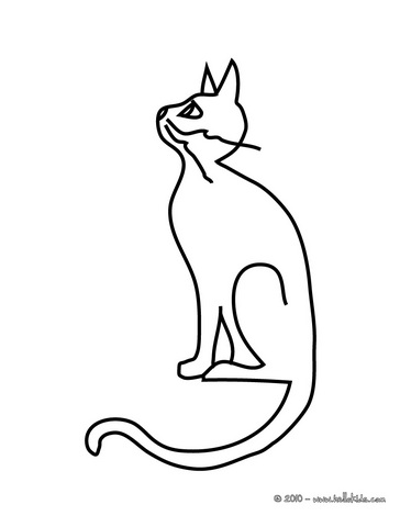 364x470 Funny Black Cat Coloring Page Embroidery Patterns
