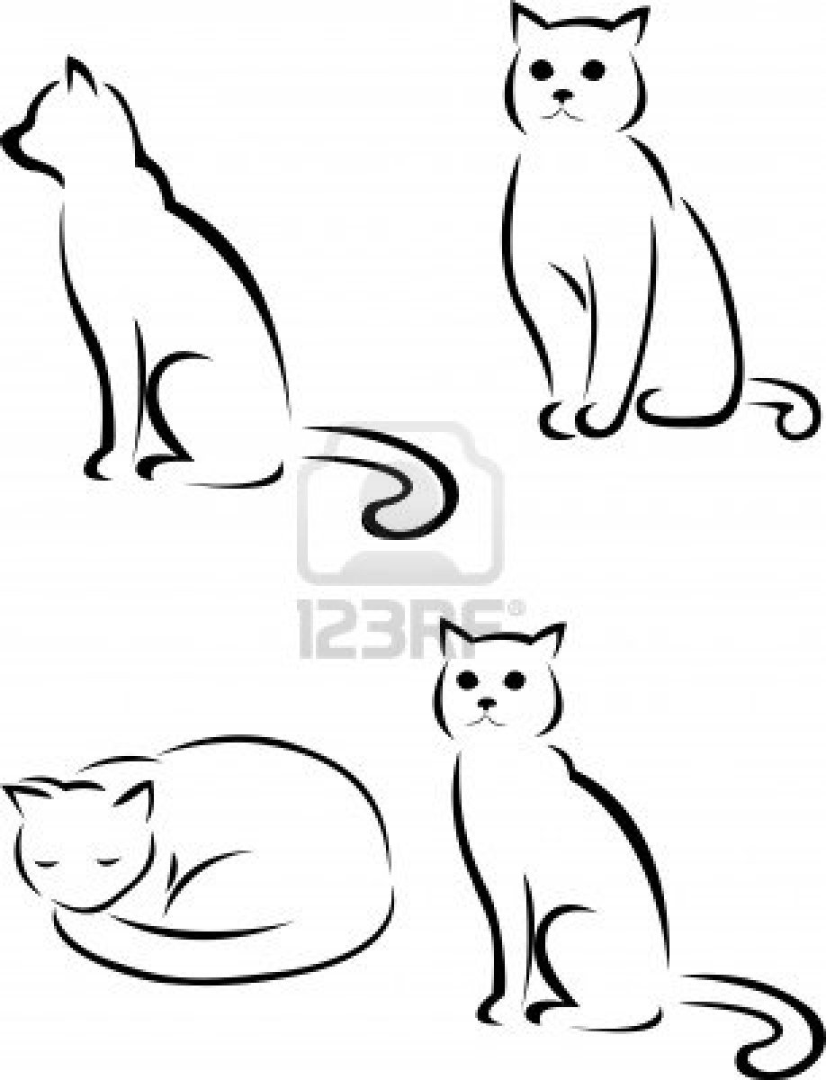918x1200 Cat Silhouette Stock Photo