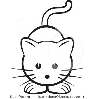 400x420 Simple Cat Clipart