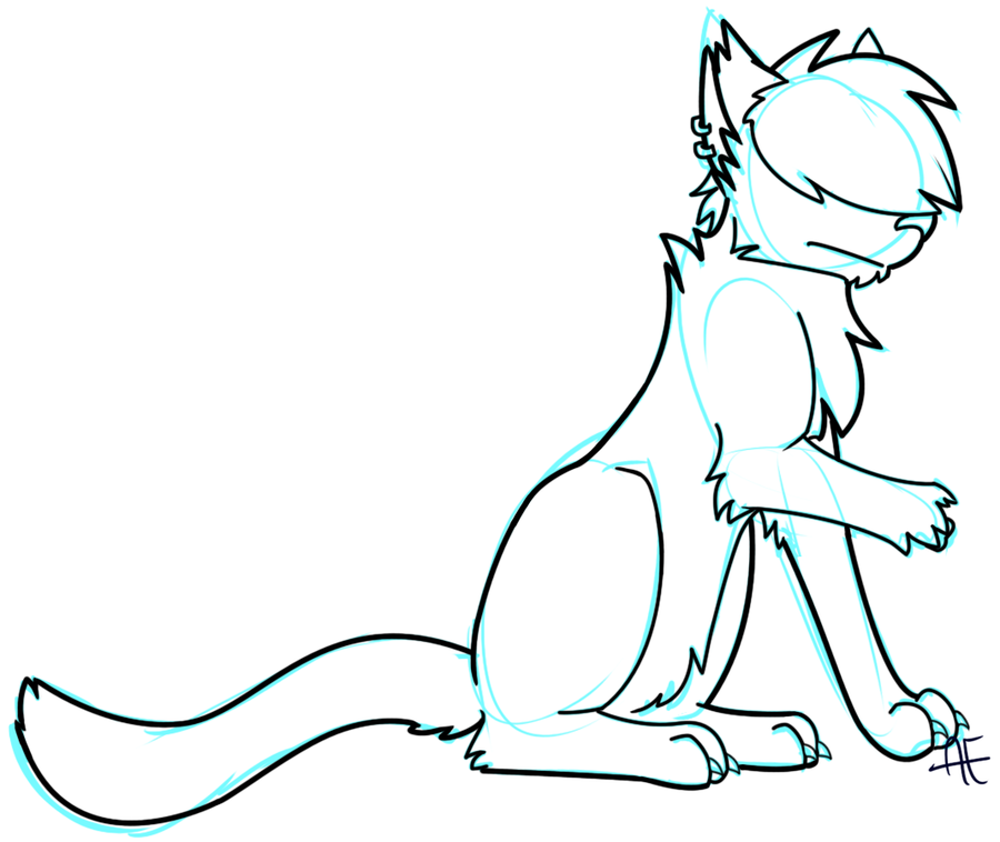 900x758 Emo Cat Sketch By Antleronio