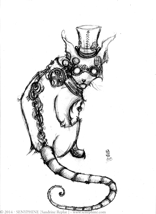 600x826 Steampunk Cat