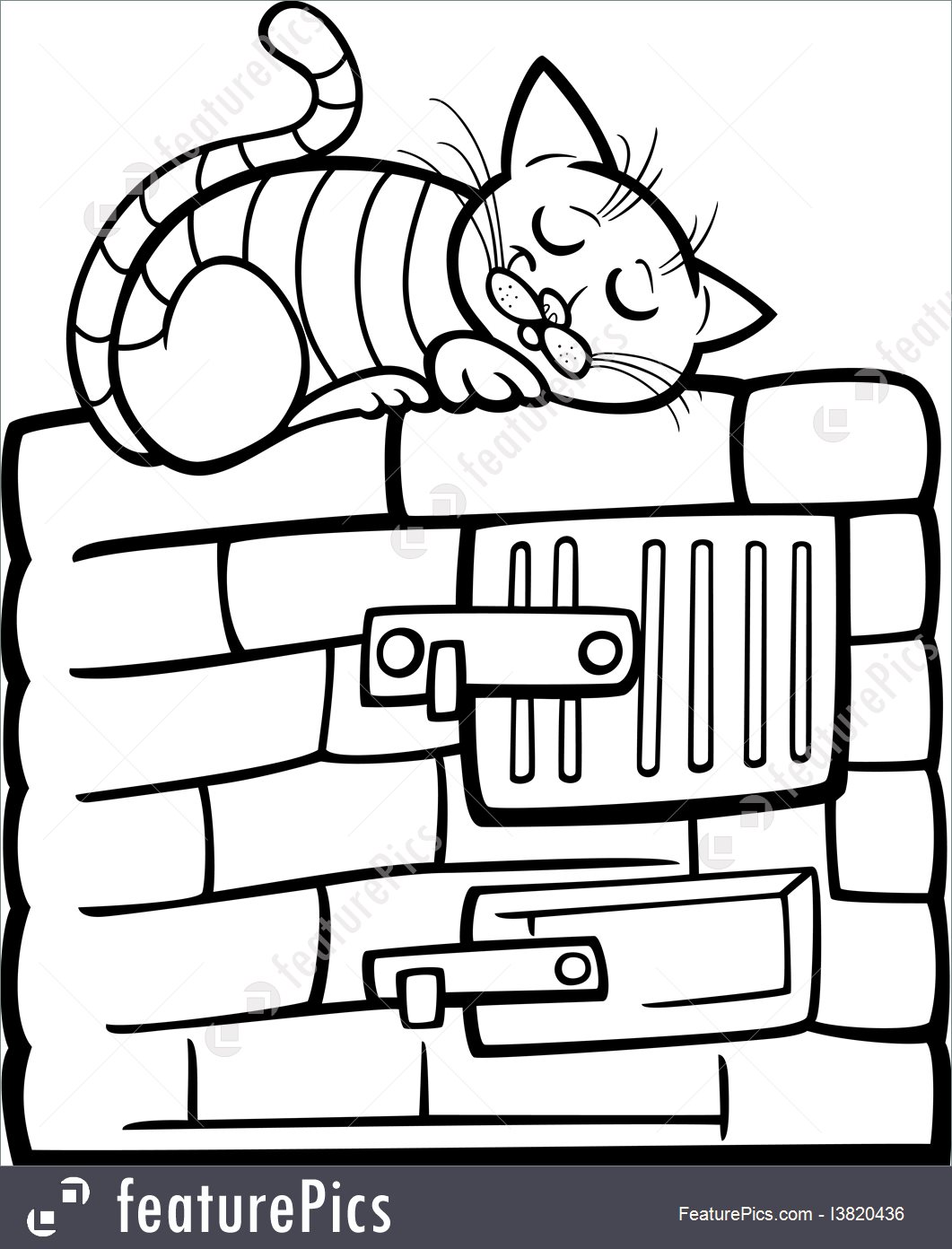 1061x1392 Cat On Stove Cartoon Coloring Page Illustration