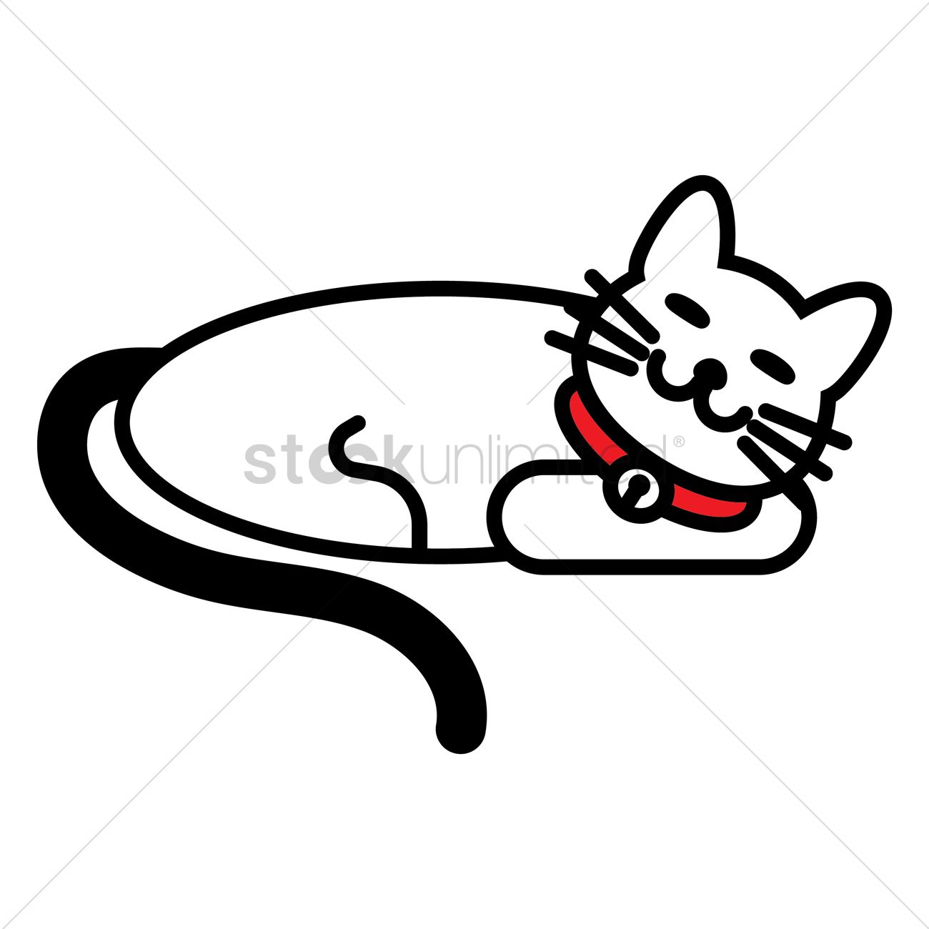 1300x1300 Cat Sleeping Vector Image